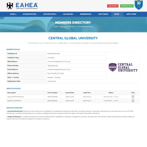 CGU EAHEA Member verification